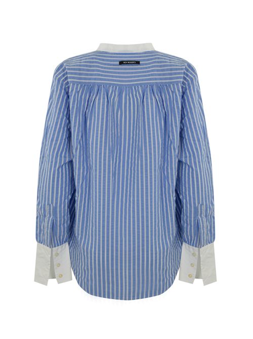 Blusa Bras in popeline a righe Roy Roger's | RND90005T8020124C0376